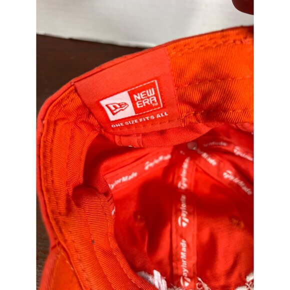 TaylorMade Adjustable Golf Cap Orange One Size Fits All New Era X3 - Picture 5 of 6